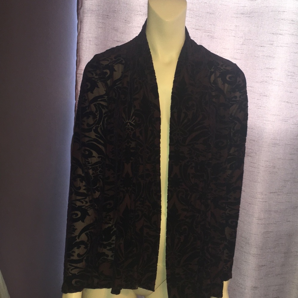 Purple sheer velvet jacket